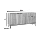 Μπουφές Hamea mdf σε φυσική απόχρωση 150x39,5x73εκ