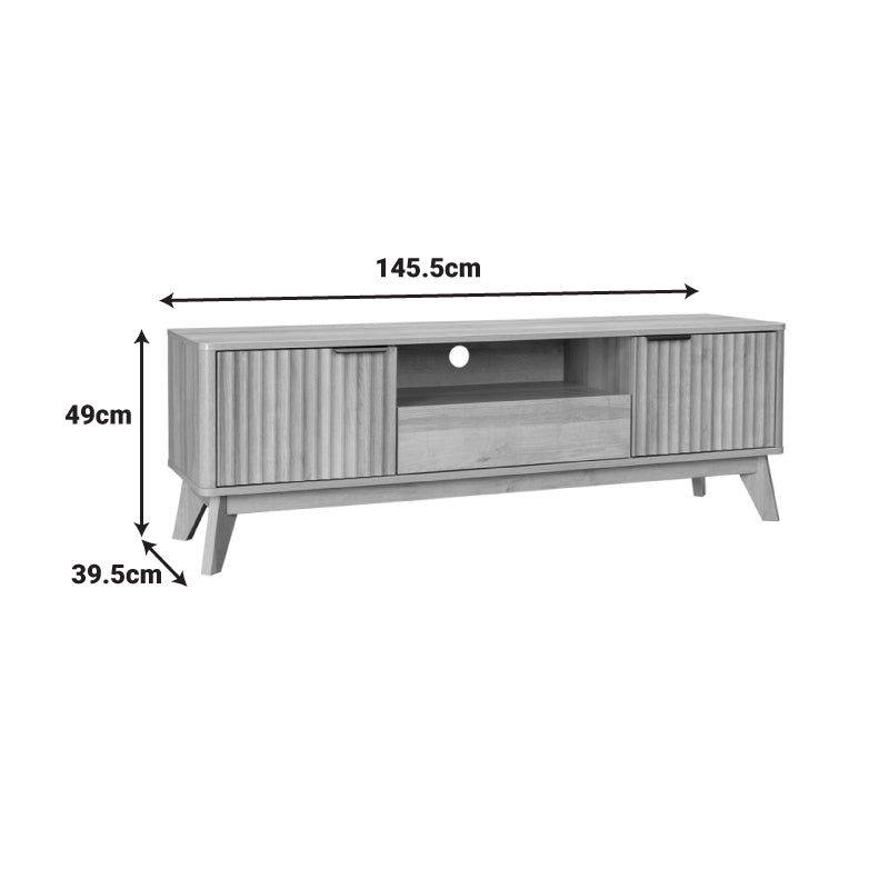 Έπιπλο τηλεόρασης Hamea mdf σε φυσική απόχρωση 145x39,5x49εκ