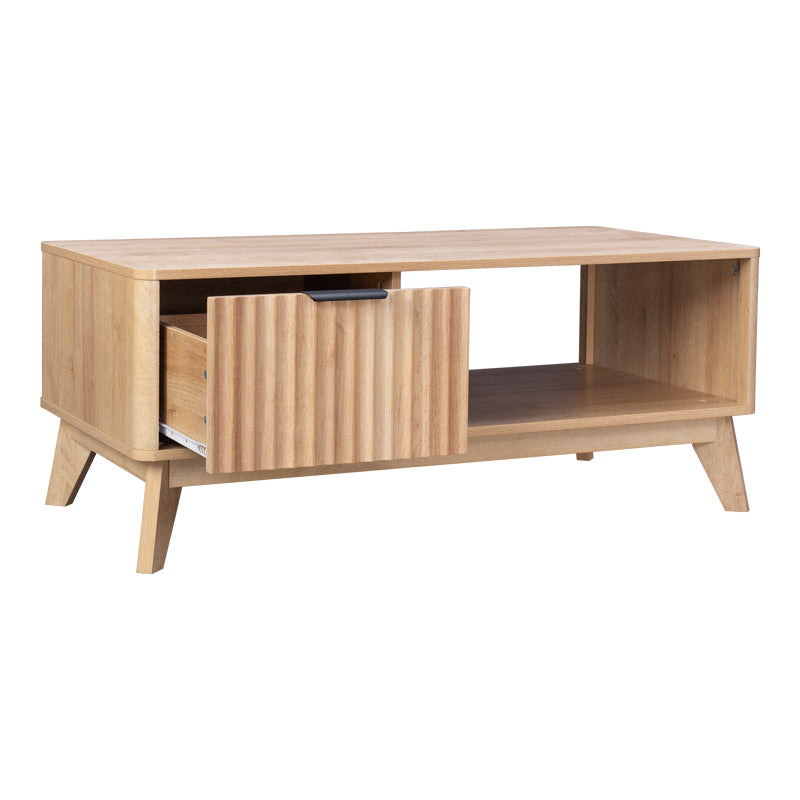 Τραπέζι σαλονιού Hamea mdf σε φυσική απόχρωση 110x55,2x45εκ