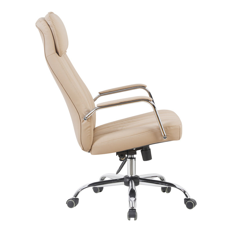 Καρέκλα γραφείου διευθυντή Morales pu cappuccino 60x70x118-124εκ