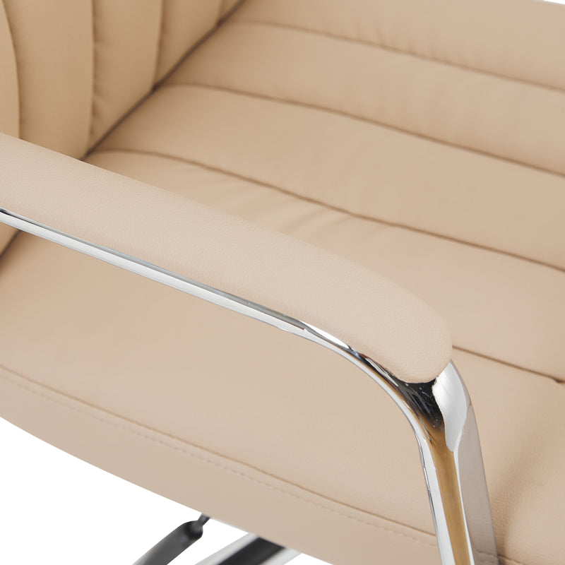 Καρέκλα γραφείου διευθυντή Morales pu cappuccino 60x70x118-124εκ