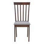 Καρέκλα Houston rubberwood σε καρυδί απόχρωση 40x49x94εκ