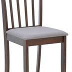 Καρέκλα Houston rubberwood σε καρυδί απόχρωση 40x49x94εκ