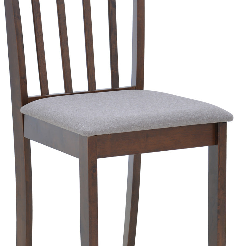 Καρέκλα Houston rubberwood σε καρυδί απόχρωση 40x49x94εκ