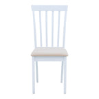Καρέκλα Houston rubberwood σε λευκή απόχρωση 40x49x94εκ