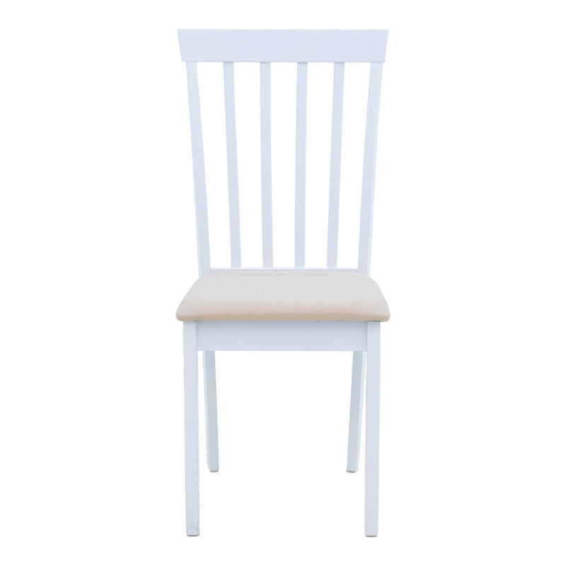 Καρέκλα Houston rubberwood σε λευκή απόχρωση 40x49x94εκ