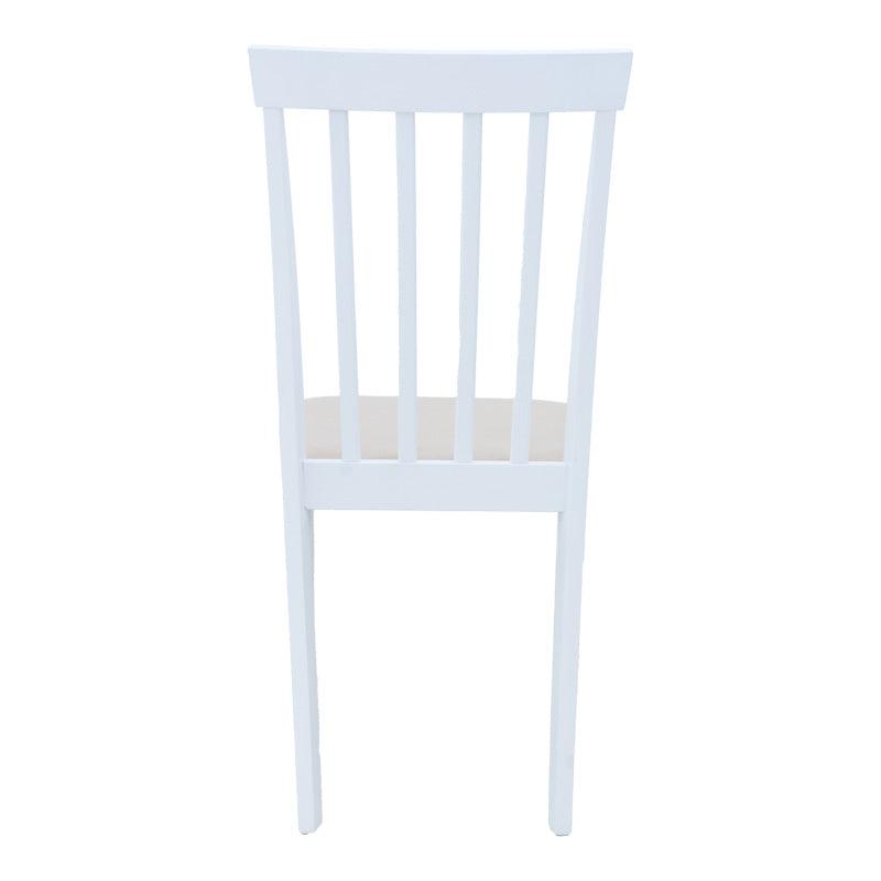 Καρέκλα Houston rubberwood σε λευκή απόχρωση 40x49x94εκ