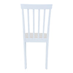 Καρέκλα Houston rubberwood σε λευκή απόχρωση 40x49x94εκ