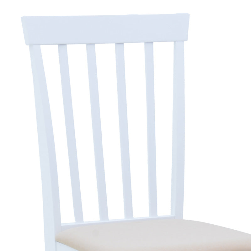 Καρέκλα Houston rubberwood σε λευκή απόχρωση 40x49x94εκ