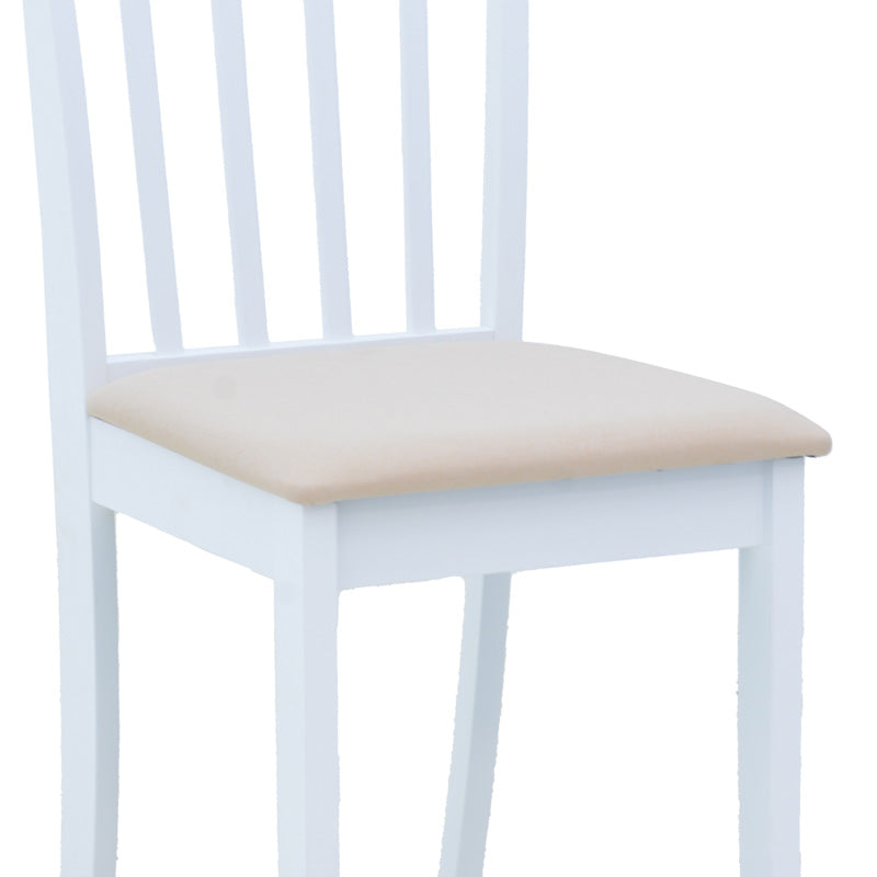 Καρέκλα Houston rubberwood σε λευκή απόχρωση 40x49x94εκ