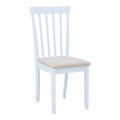 Καρέκλα Houston rubberwood σε λευκή απόχρωση 40x49x94εκ