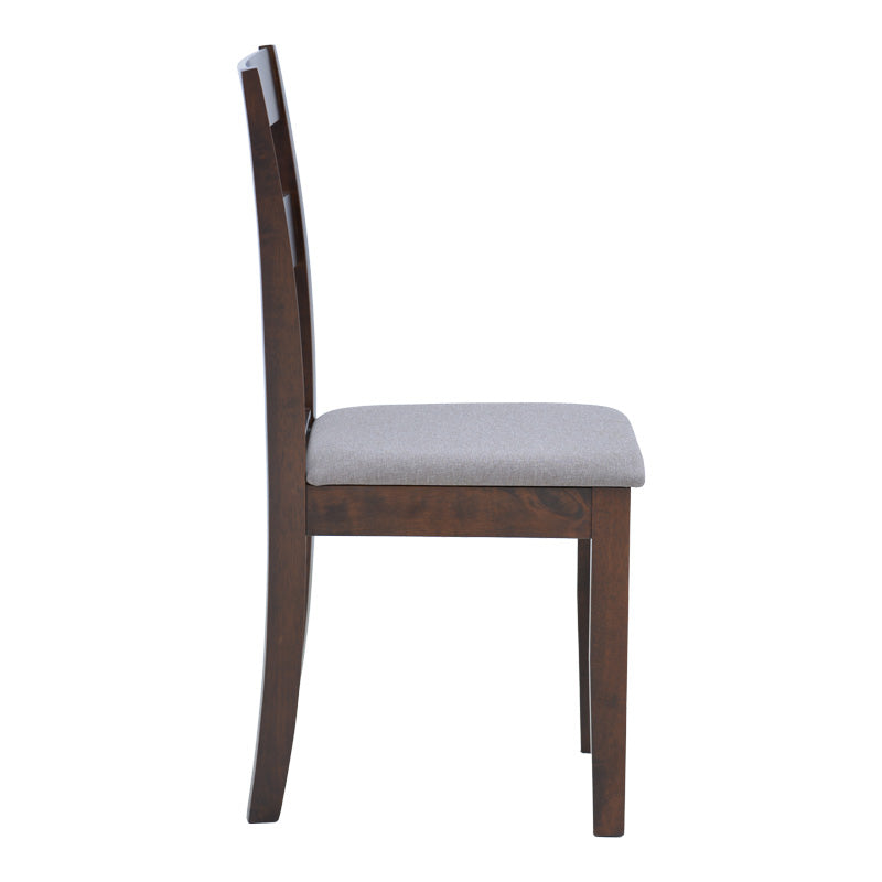 Καρέκλα Dallan rubberwood σε καρυδί απόχρωση 40x47.5x89εκ