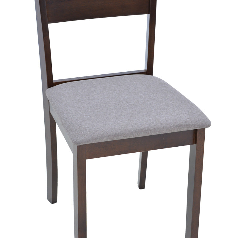 Καρέκλα Dallan rubberwood σε καρυδί απόχρωση 40x47.5x89εκ
