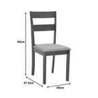 Καρέκλα Dallan rubberwood σε καρυδί απόχρωση 40x47.5x89εκ