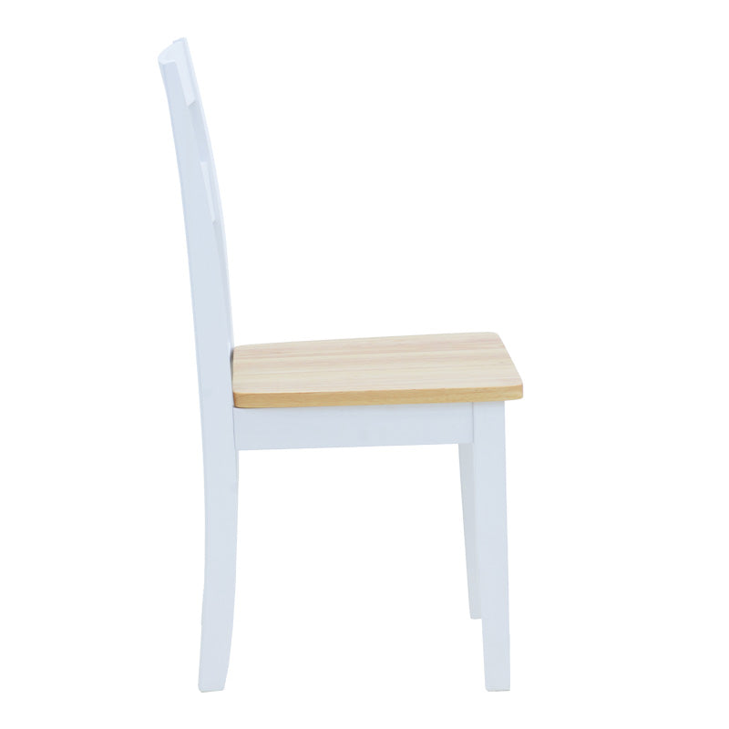 Καρέκλα York σε λευκή-φυσική απόχρωση 39.5x47.5x89εκ