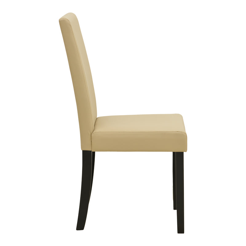 Καρέκλα Zeben εκρού PU με πόδι μαύρο rubberwood 43,5x55,5x93,5εκ