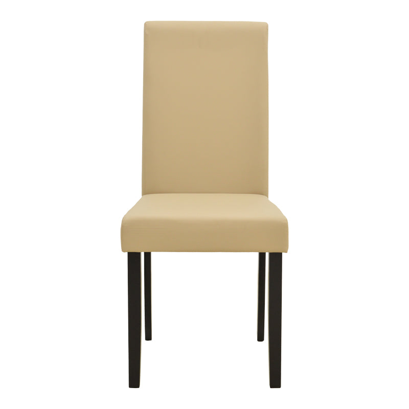 Καρέκλα Zeben εκρού PU με πόδι μαύρο rubberwood 43,5x55,5x93,5εκ