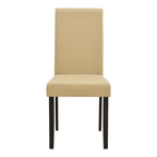 Καρέκλα Zeben εκρού PU με πόδι μαύρο rubberwood 43,5x55,5x93,5εκ