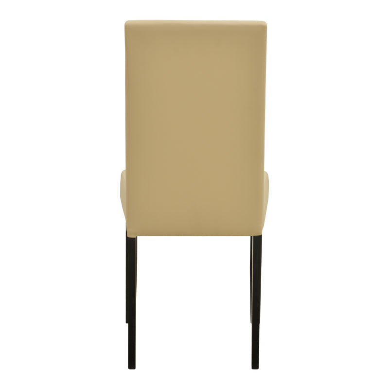 Καρέκλα Zeben εκρού PU με πόδι μαύρο rubberwood 43,5x55,5x93,5εκ