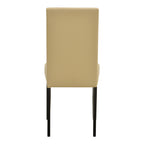 Καρέκλα Zeben εκρού PU με πόδι μαύρο rubberwood 43,5x55,5x93,5εκ