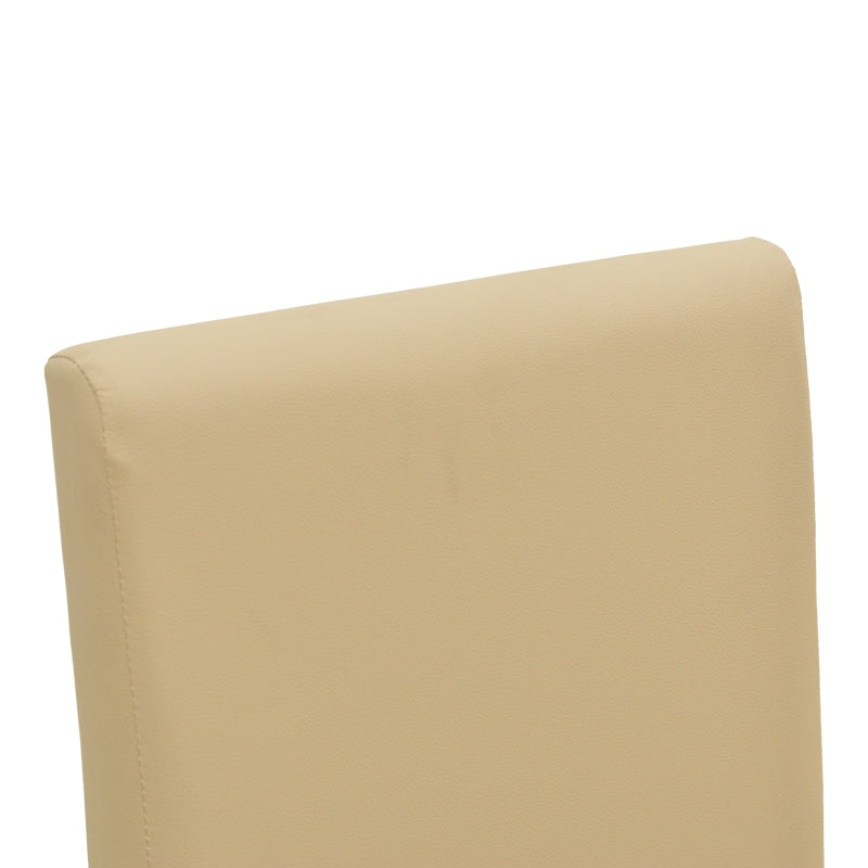 Καρέκλα Zeben εκρού PU με πόδι μαύρο rubberwood 43,5x55,5x93,5εκ