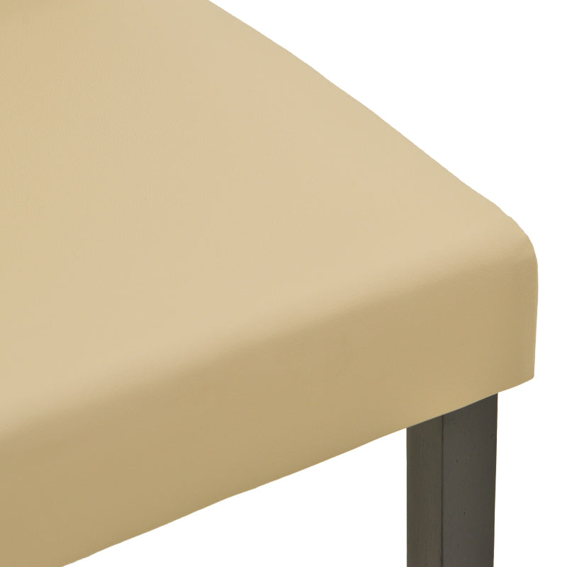 Καρέκλα Zeben εκρού PU με πόδι μαύρο rubberwood 43,5x55,5x93,5εκ