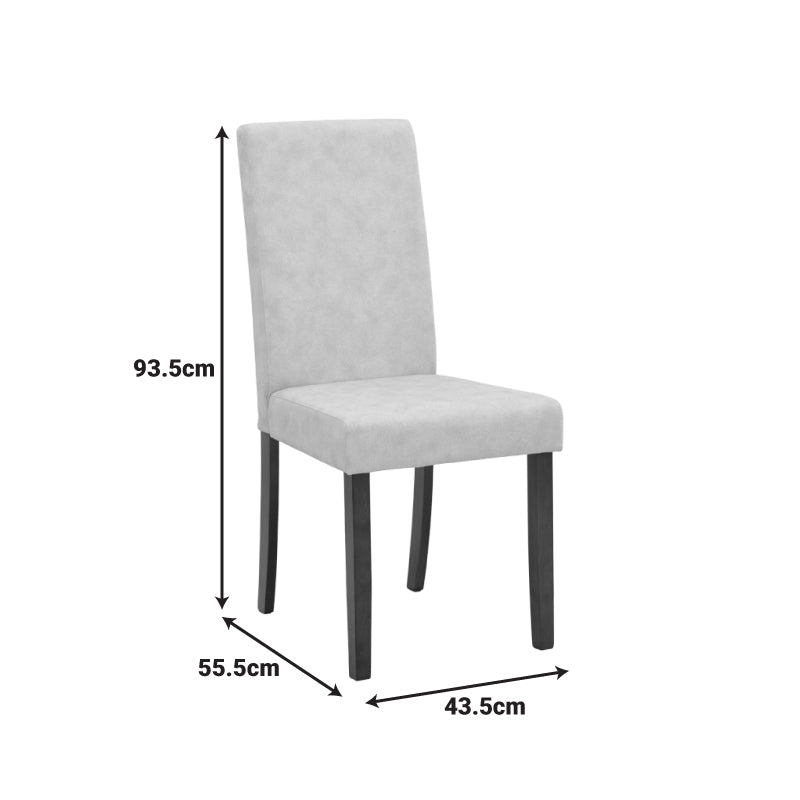 Καρέκλα Zeben εκρού PU με πόδι μαύρο rubberwood 43,5x55,5x93,5εκ