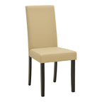 Καρέκλα Zeben εκρού PU με πόδι μαύρο rubberwood 43,5x55,5x93,5εκ