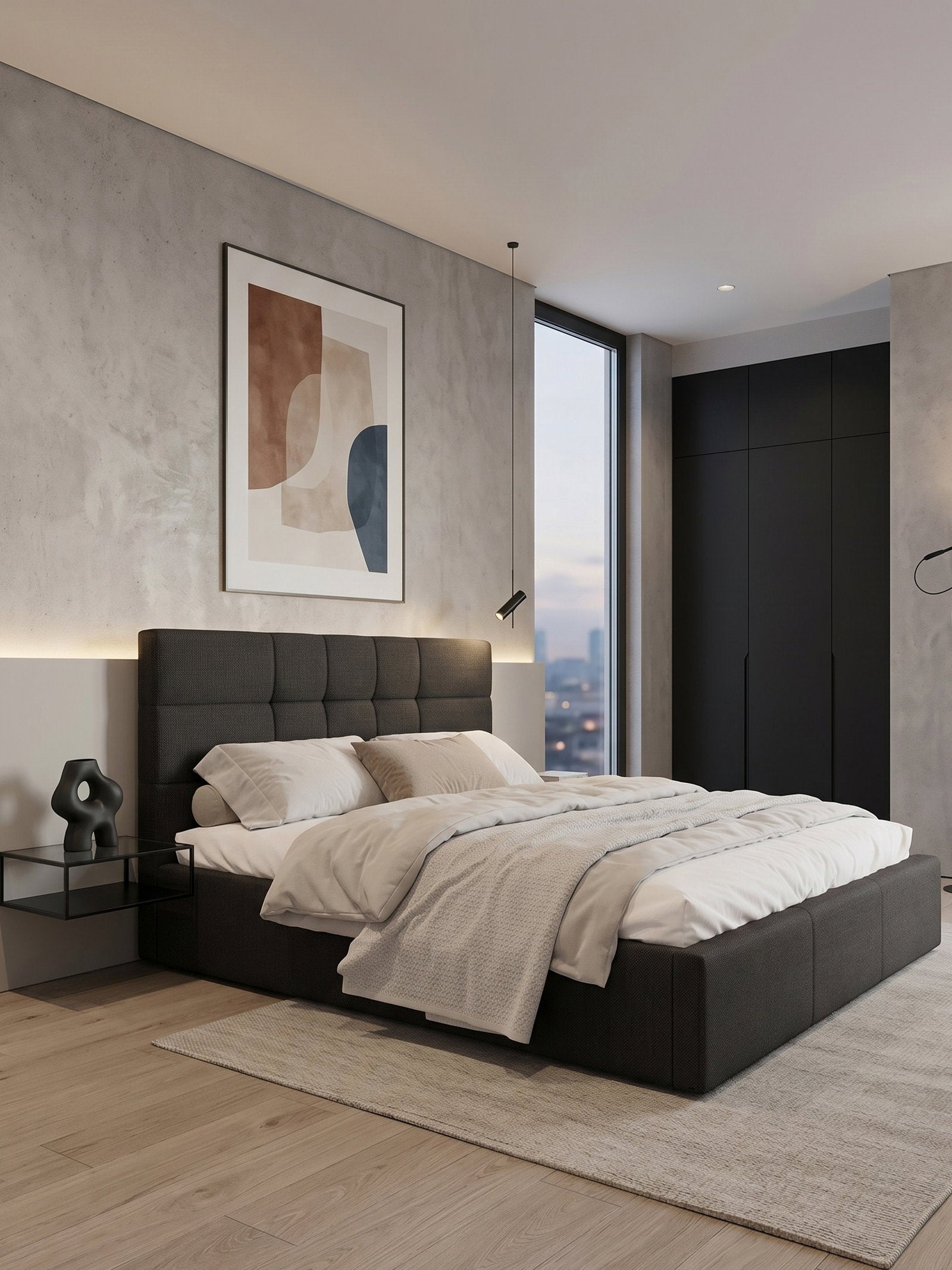 Επενδυμένο κρεβάτι Swift-Mauro-200 x 200