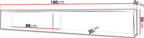 Έπιπλο τηλεόρασης  Lowboard D 180-Μαύρο - Χρυσό