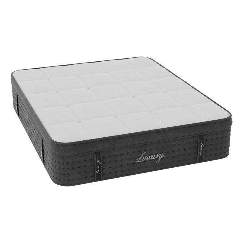 Στρώμα Luxury pocket spring+gel memory foam+latex μονής όψης aloe vera 34-36cm 160x200εκ