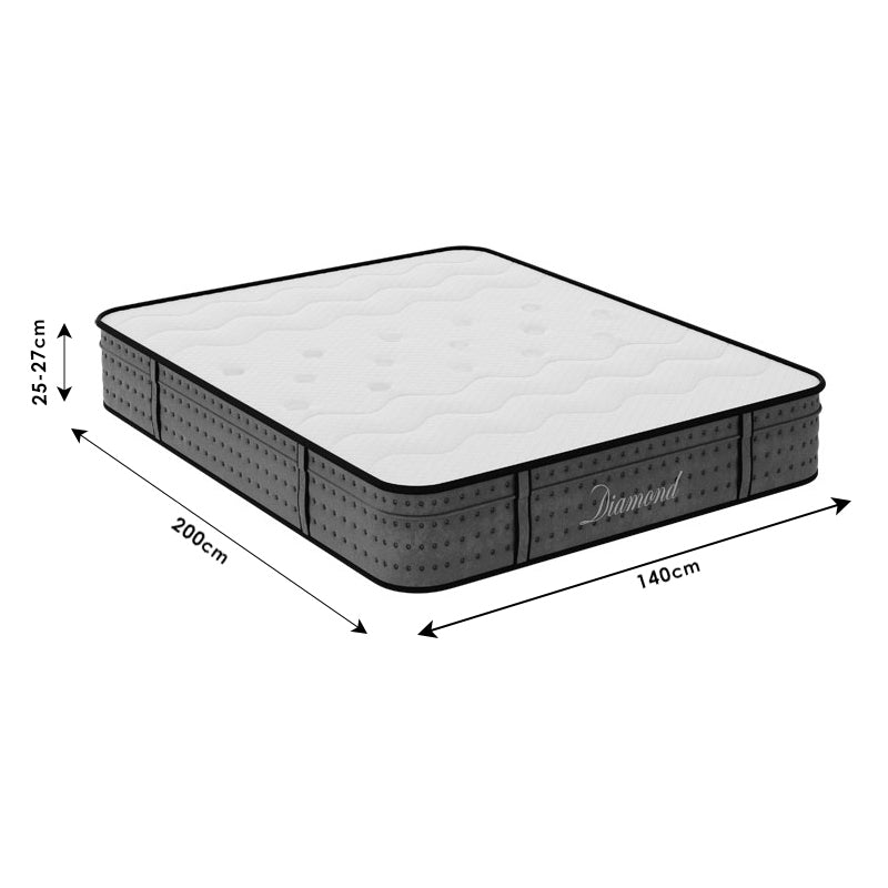 Στρώμα Diamond pocket spring+ gel memory foam 25-27cm 140x200εκ