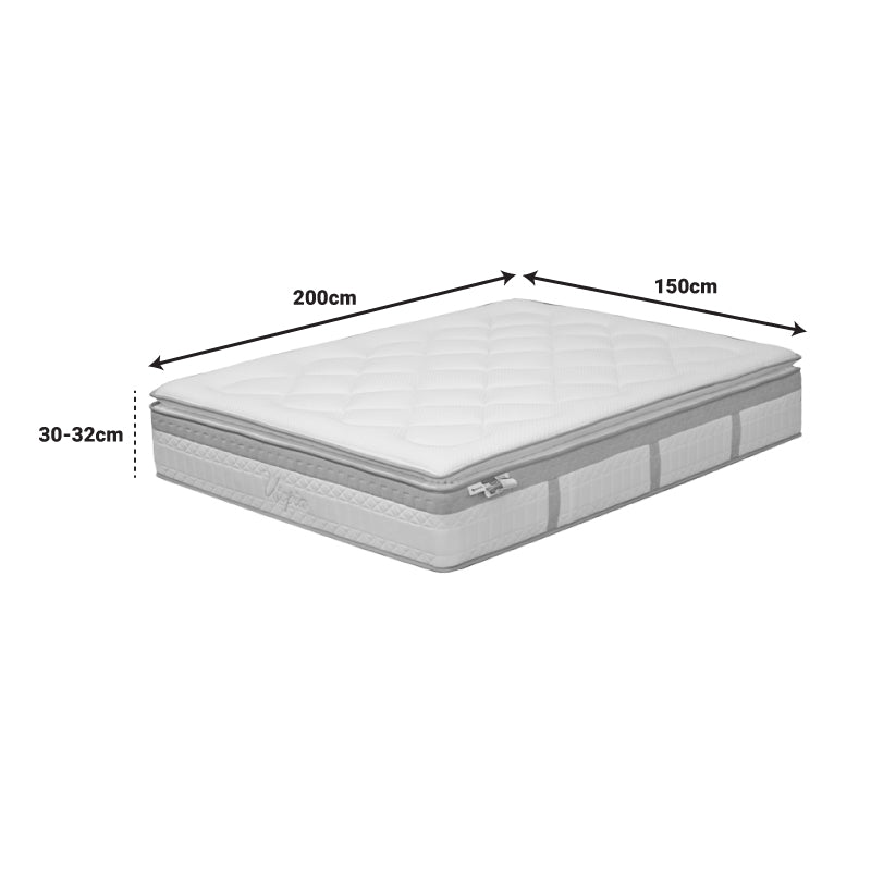 Στρώμα Utopia pocket spring με aloe vera και ανώστρωμα 30-32cm 150x200εκ