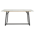 Τραπέζι Revello sintered stone λευκό μαρμάρου-μαύρο 150x90x75εκ