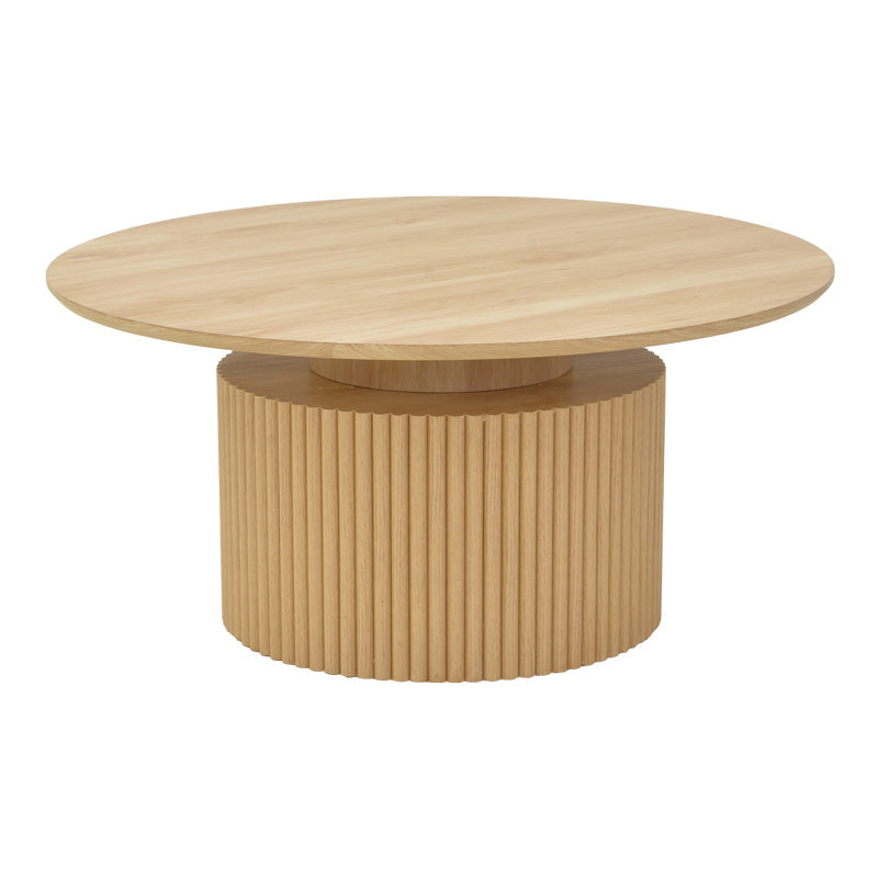 Τραπέζι σαλονιού Opols mdf σε φυσική απόχρωση Φ90x42εκ