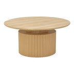 Τραπέζι σαλονιού Opols mdf σε φυσική απόχρωση Φ90x42εκ