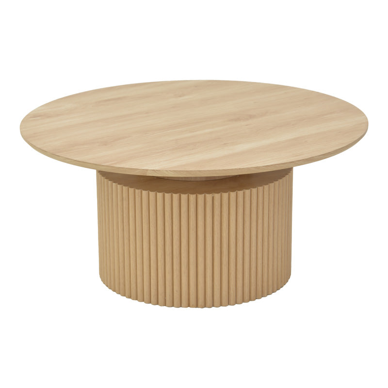 Τραπέζι σαλονιού Opols mdf σε φυσική απόχρωση Φ90x42εκ
