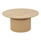 Τραπέζι σαλονιού Opols mdf σε φυσική απόχρωση Φ90x42εκ