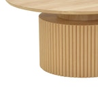Τραπέζι σαλονιού Opols mdf σε φυσική απόχρωση Φ90x42εκ