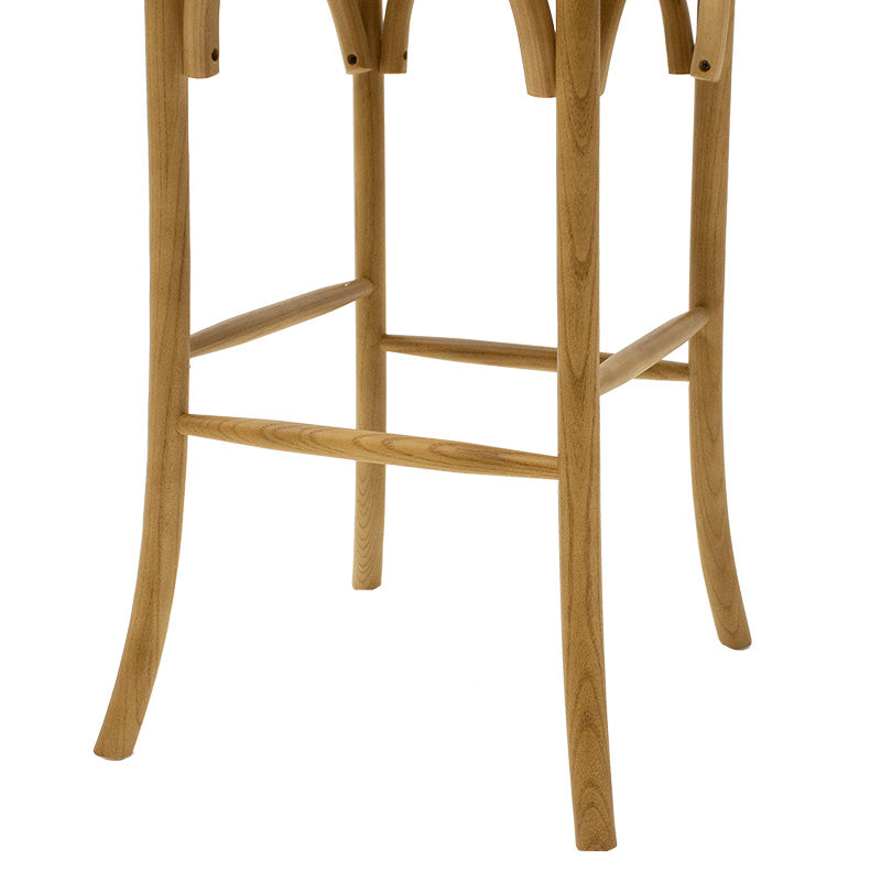 Σκαμπό μπαρ Reid ξύλο sonoma-έδρα καφέ rattan