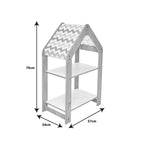 Ραφιέρα τ. Montessori Zoilen λευκό-ροζ mdf 50x30x80εκ