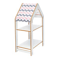 Ραφιέρα τ. Montessori Zoilen λευκό-ροζ mdf 50x30x80εκ