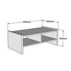 Τραπέζι σαλονιού Tiena σε oak απόχρωση 90x50x35εκ