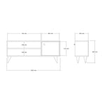 Έπιπλο τηλεόρασης Wison σε oak απόχρωση 120x29x50εκ