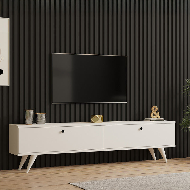Έπιπλο τηλεόρασης Jate σε λευκή απόχρωση 160x25x40εκ