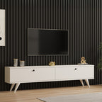 Έπιπλο τηλεόρασης Jate σε λευκή απόχρωση 160x25x40εκ