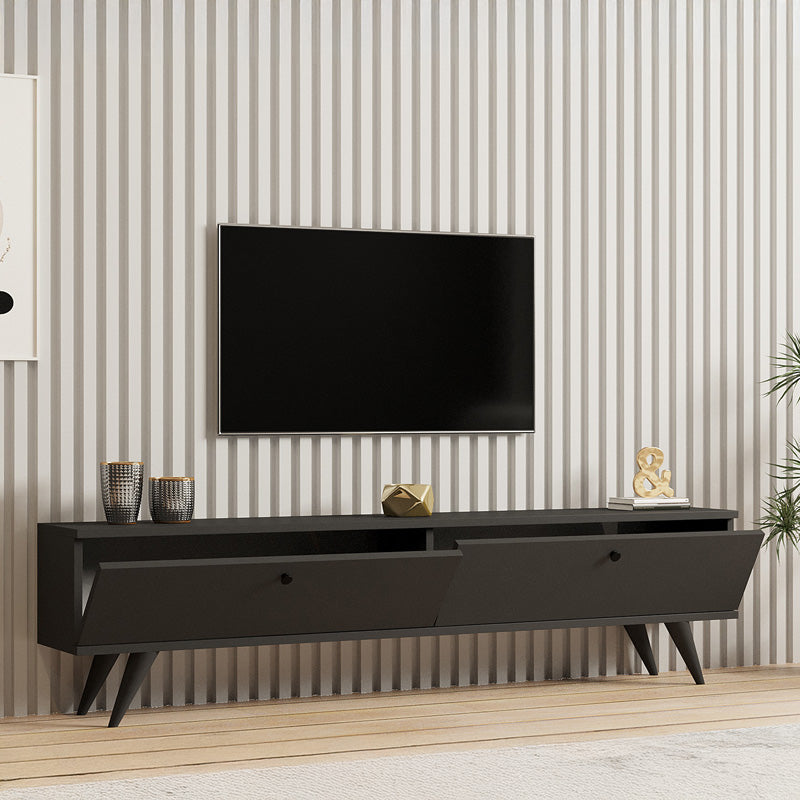 Έπιπλο τηλεόρασης Jate σε ανθρακί απόχρωση 160x25x40εκ