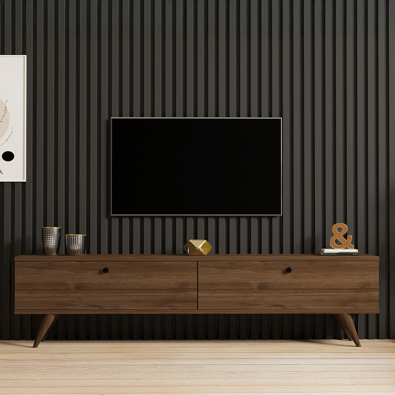 Έπιπλο τηλεόρασης Jate σε καρυδί απόχρωση 160x25x40εκ