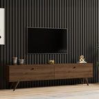 Έπιπλο τηλεόρασης Jate σε καρυδί απόχρωση 160x25x40εκ
