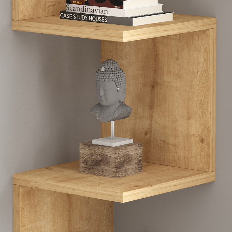 Ραφιέρα γωνιακή τοίχου Insta σε oak απόχρωση 25x25x105,5εκ